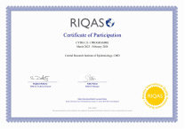 RIQAS Certificate of Participation CYFRA 21-1 PROGRAMME. March 2023-February 2024 
