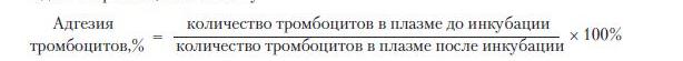 Адгезия тромбоцитов к стеклу